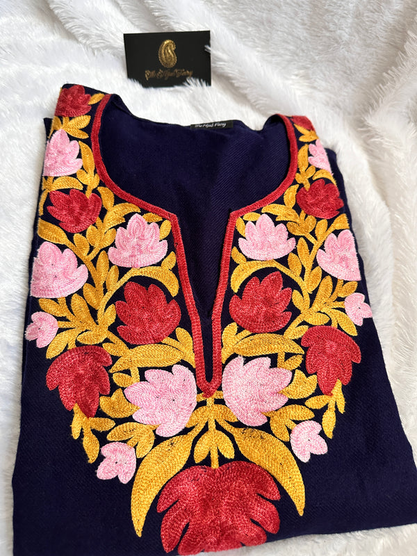 Pashmina Pheran - Navy Blue 2