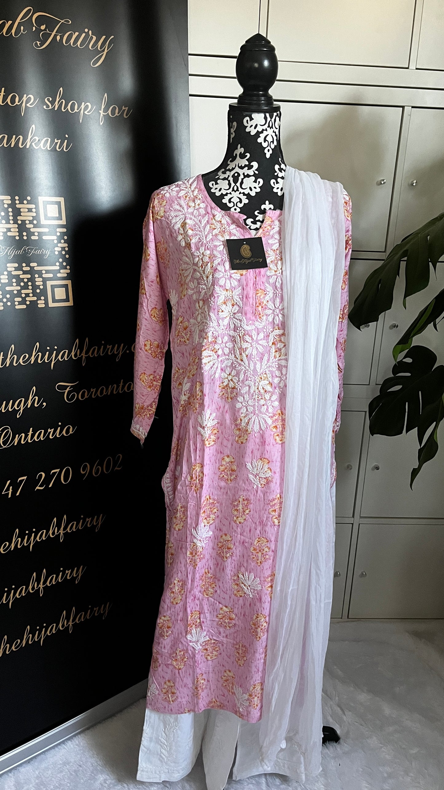 Rayon Printed Pink Kurti (design C)