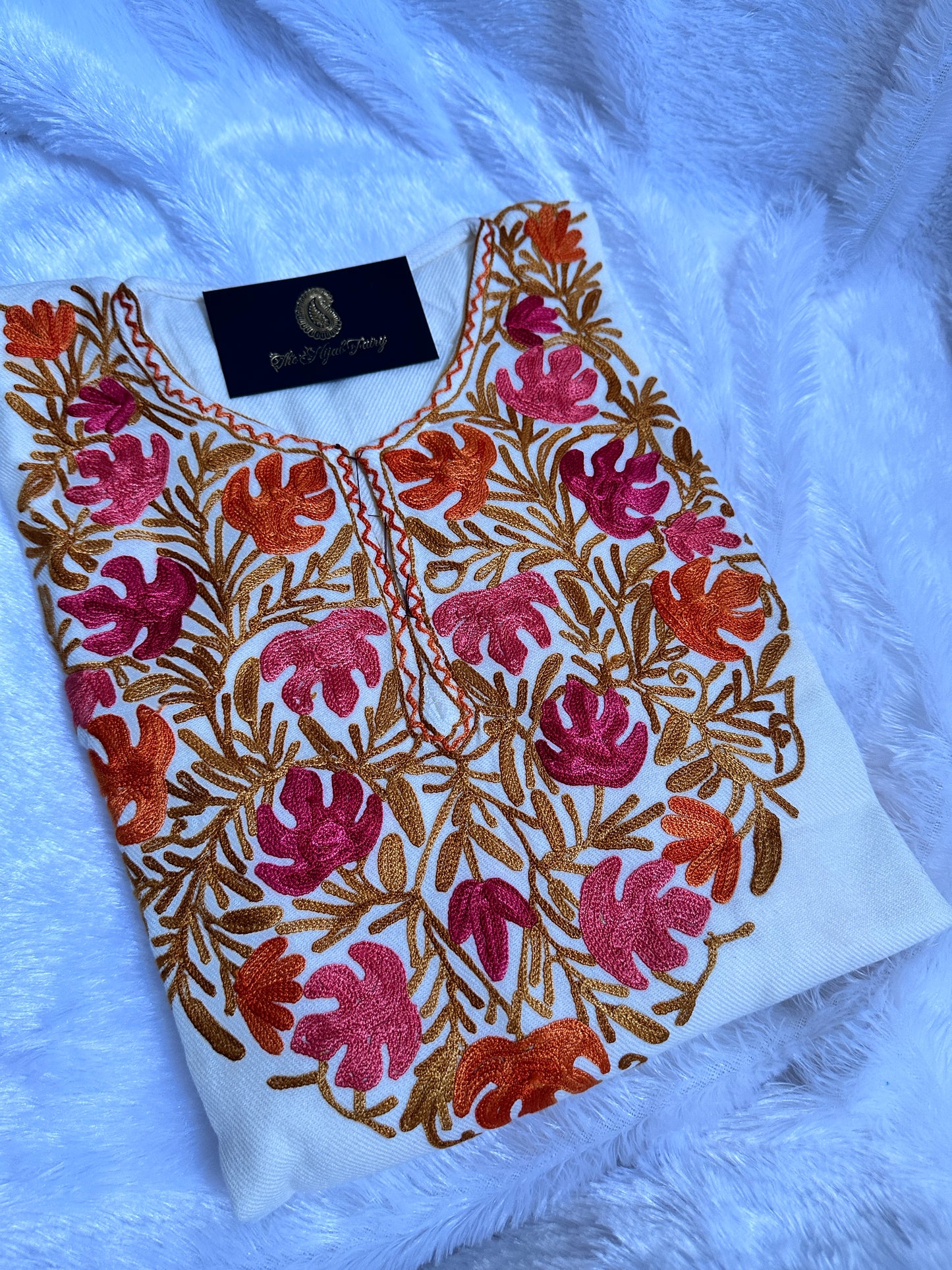 Pashmina Pheran - White 1