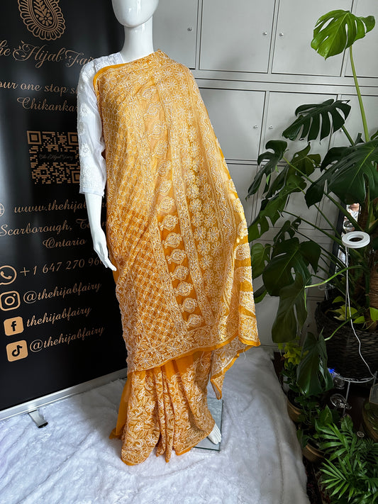 Mustard - Half Jaal Saree