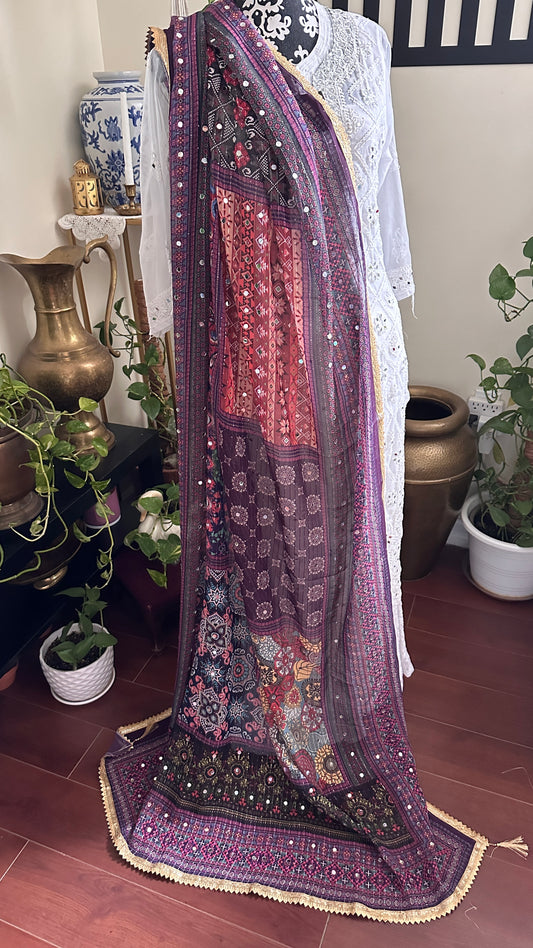 Chiffon Mirror Dupatta - 11