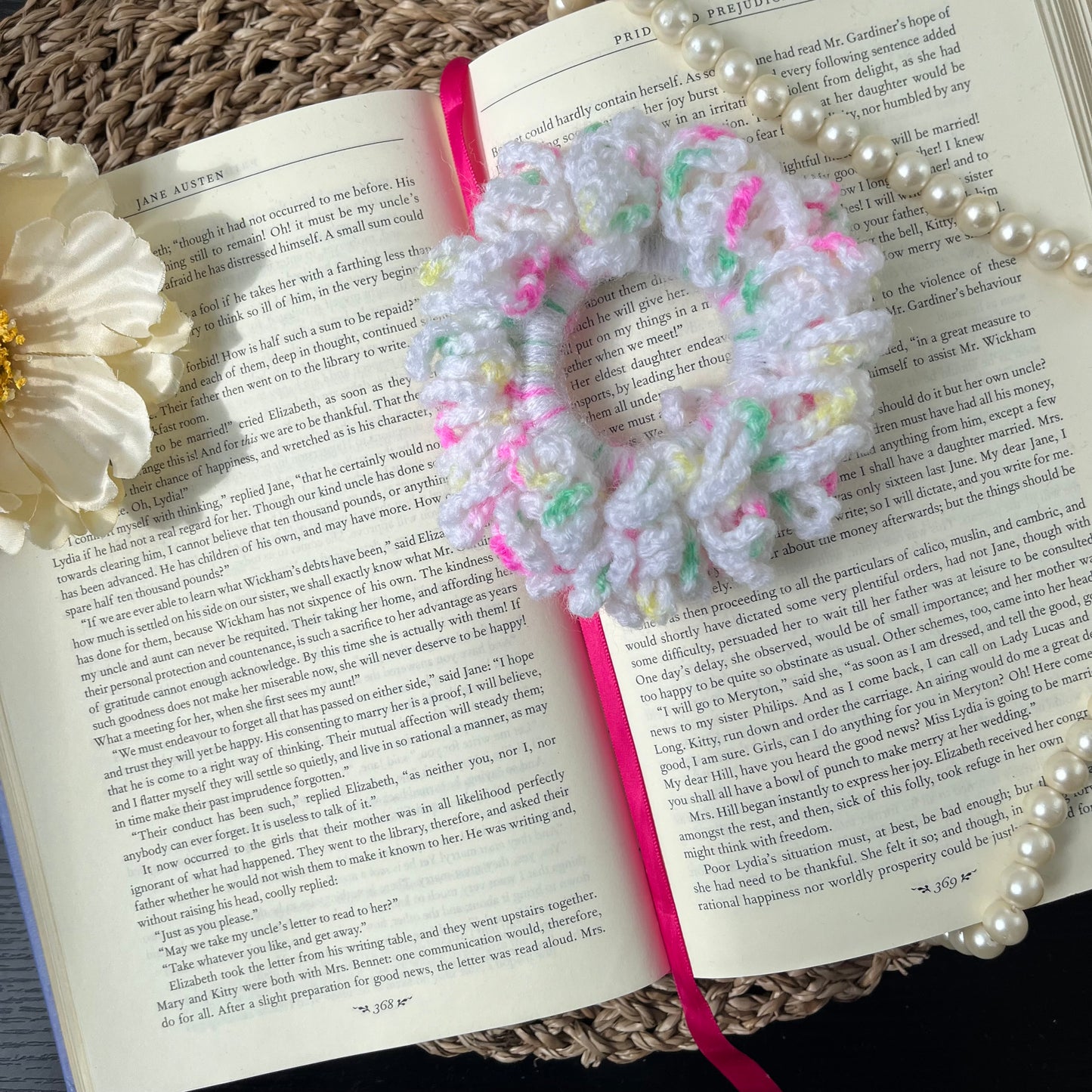 Sprinkle Crochet Scrunchie