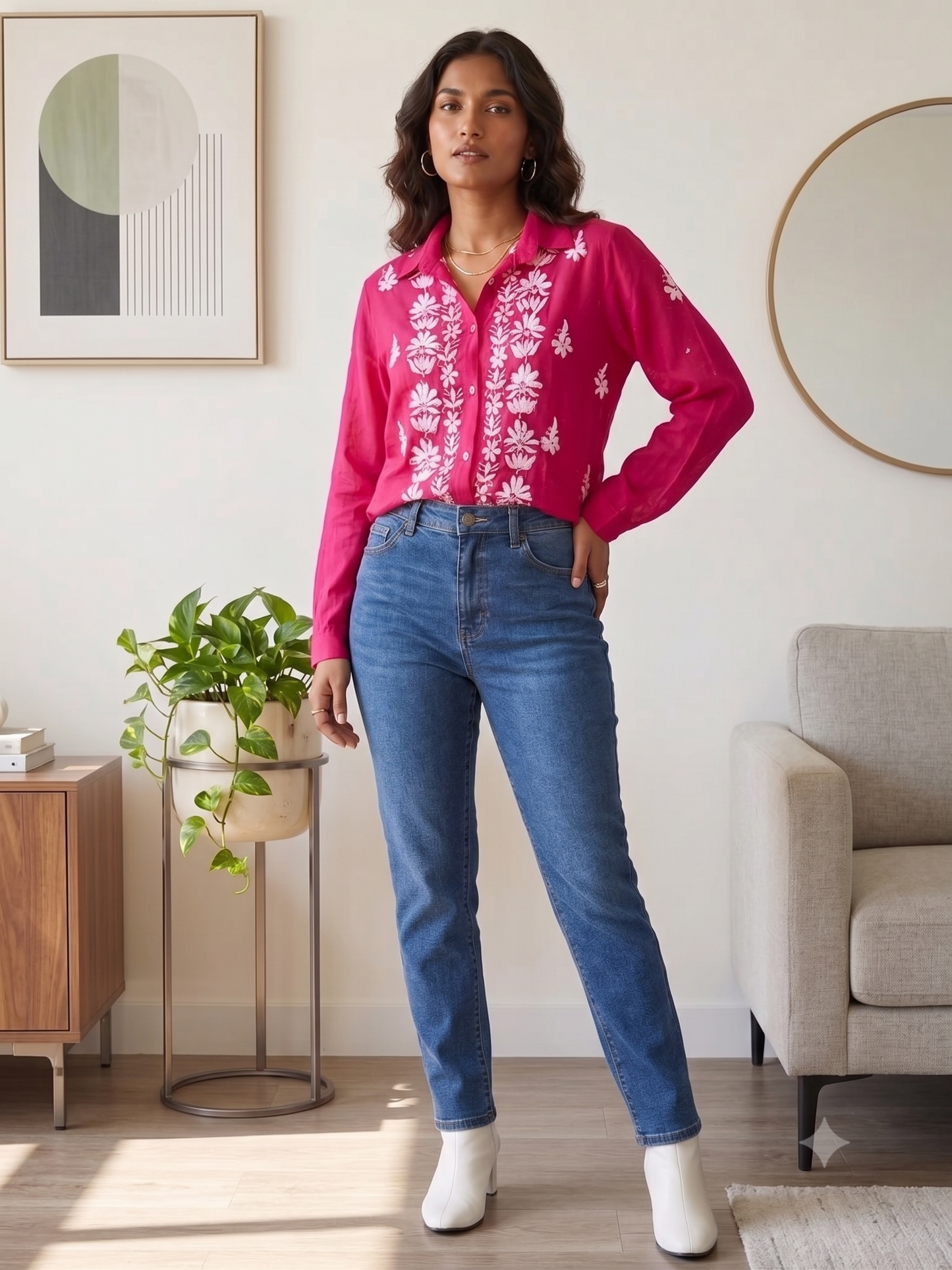 Hot Pink - Modal Madhuri Short Shirt