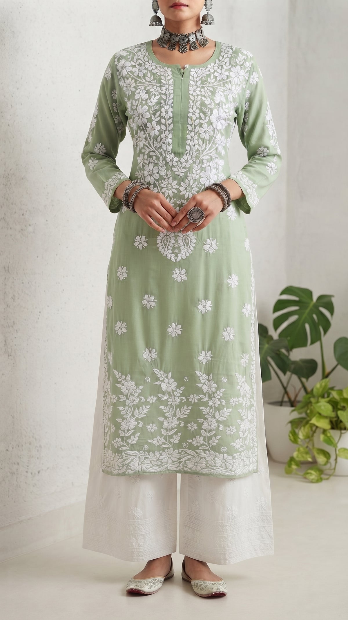 Pista Green - Modal Straight Kurta