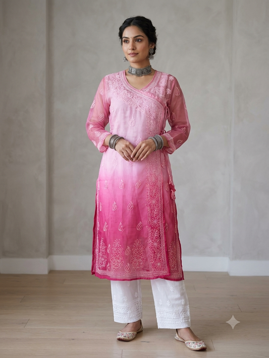 Organza Ombre Angrakha Gajari