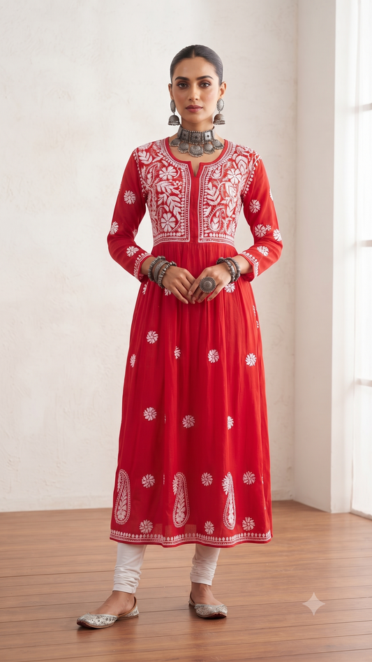 Red  - Modal Frock