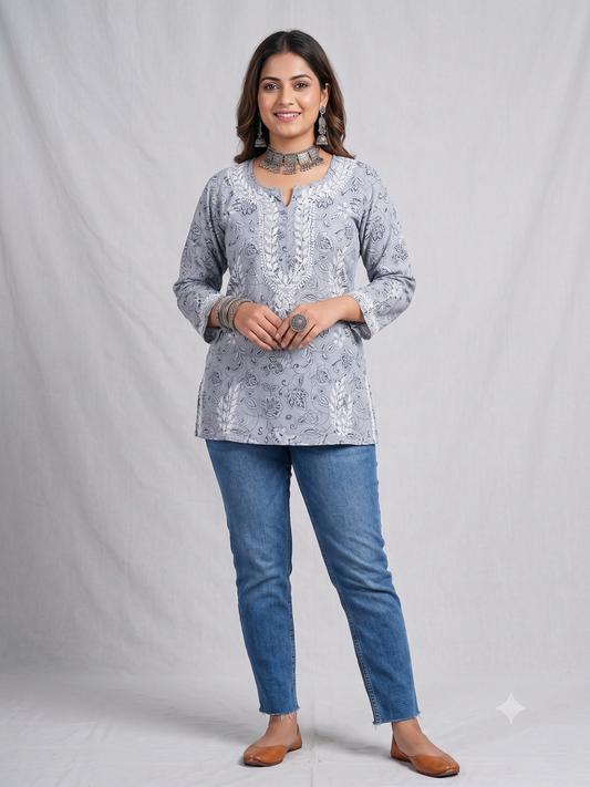 Grey - Malmal short top (design B)