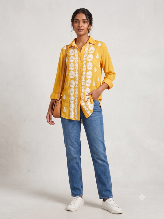Yellow - Modal Madhuri Short Shirt