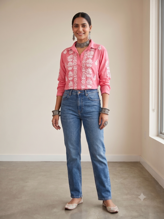 Gajari Pink - Modal Madhuri Short Shirt