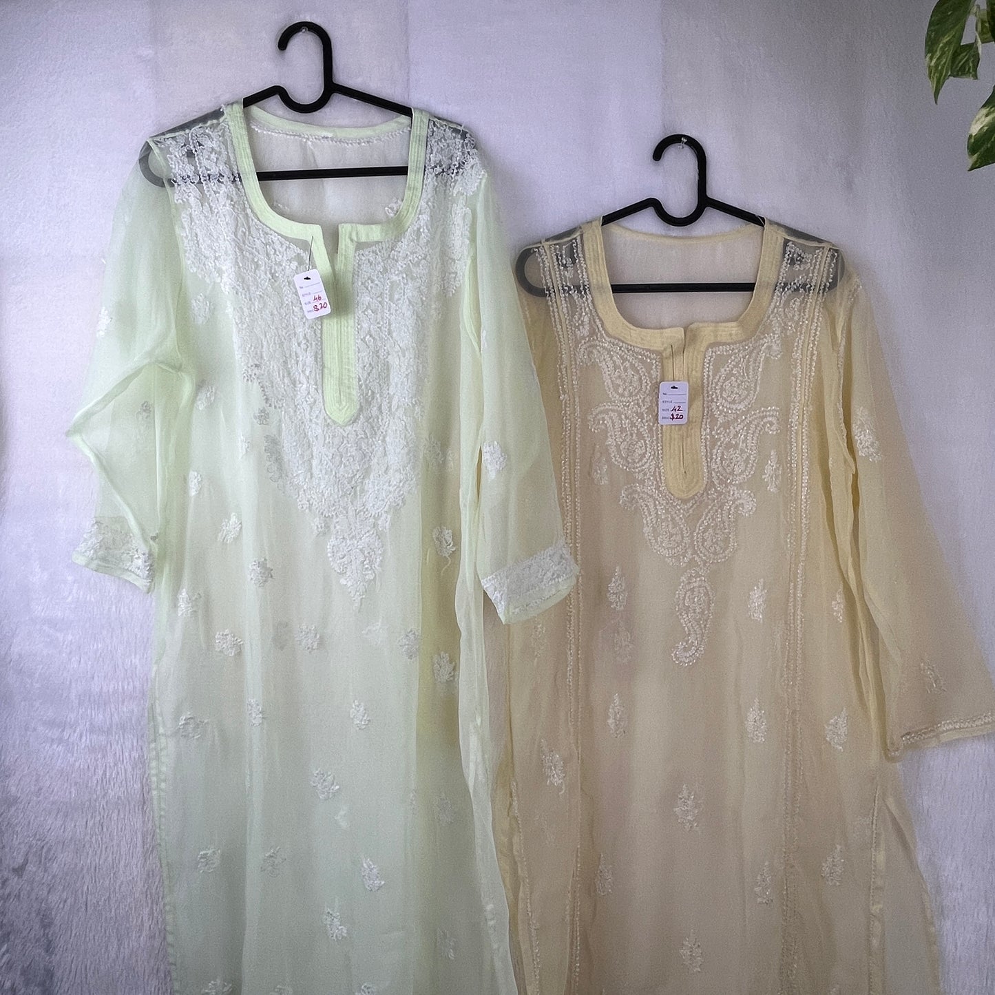 Georgette Kurta - Jaune clair