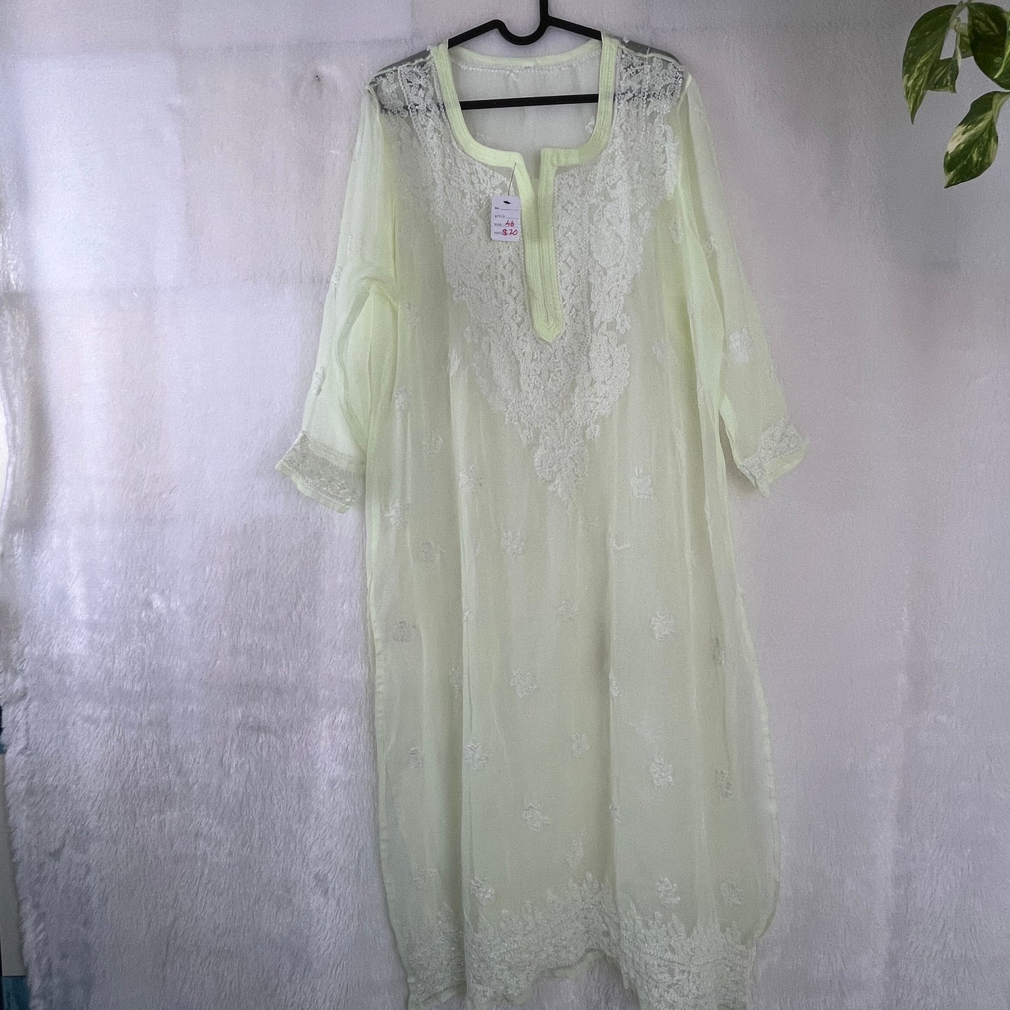 Georgette Kurta - Jaune clair