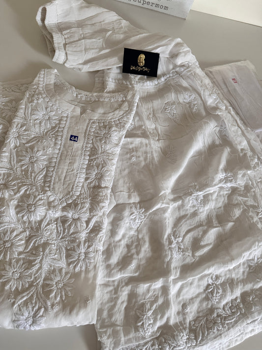 White - Viscose Gharara Set
