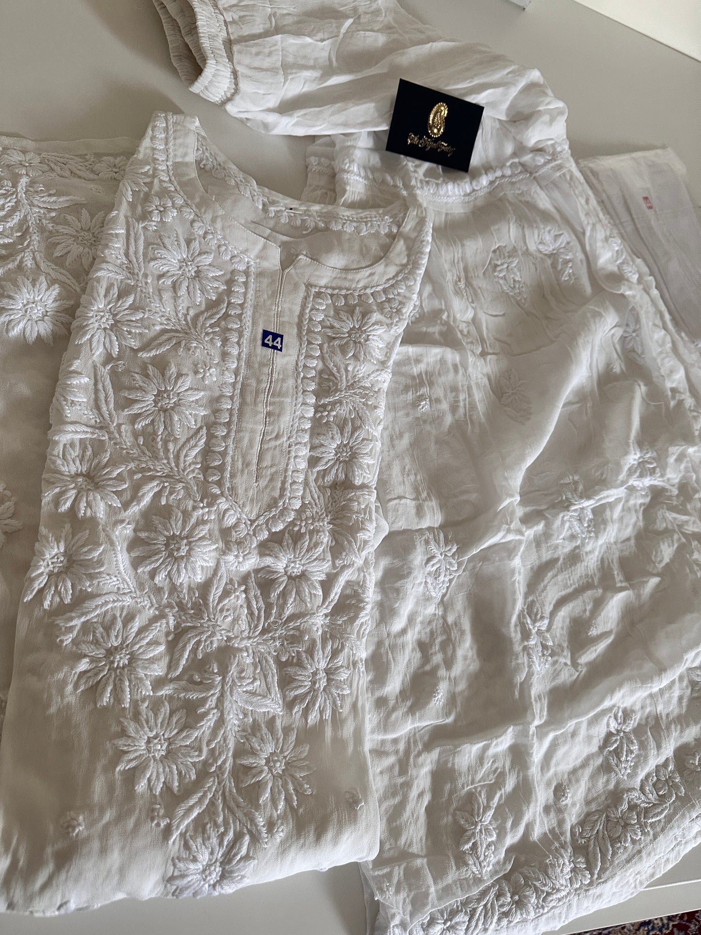 White - Viscose Gharara Set