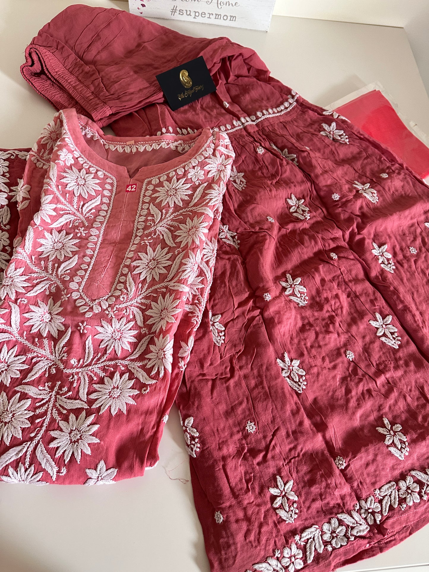 Tea Pink - Viscose Gharara Set