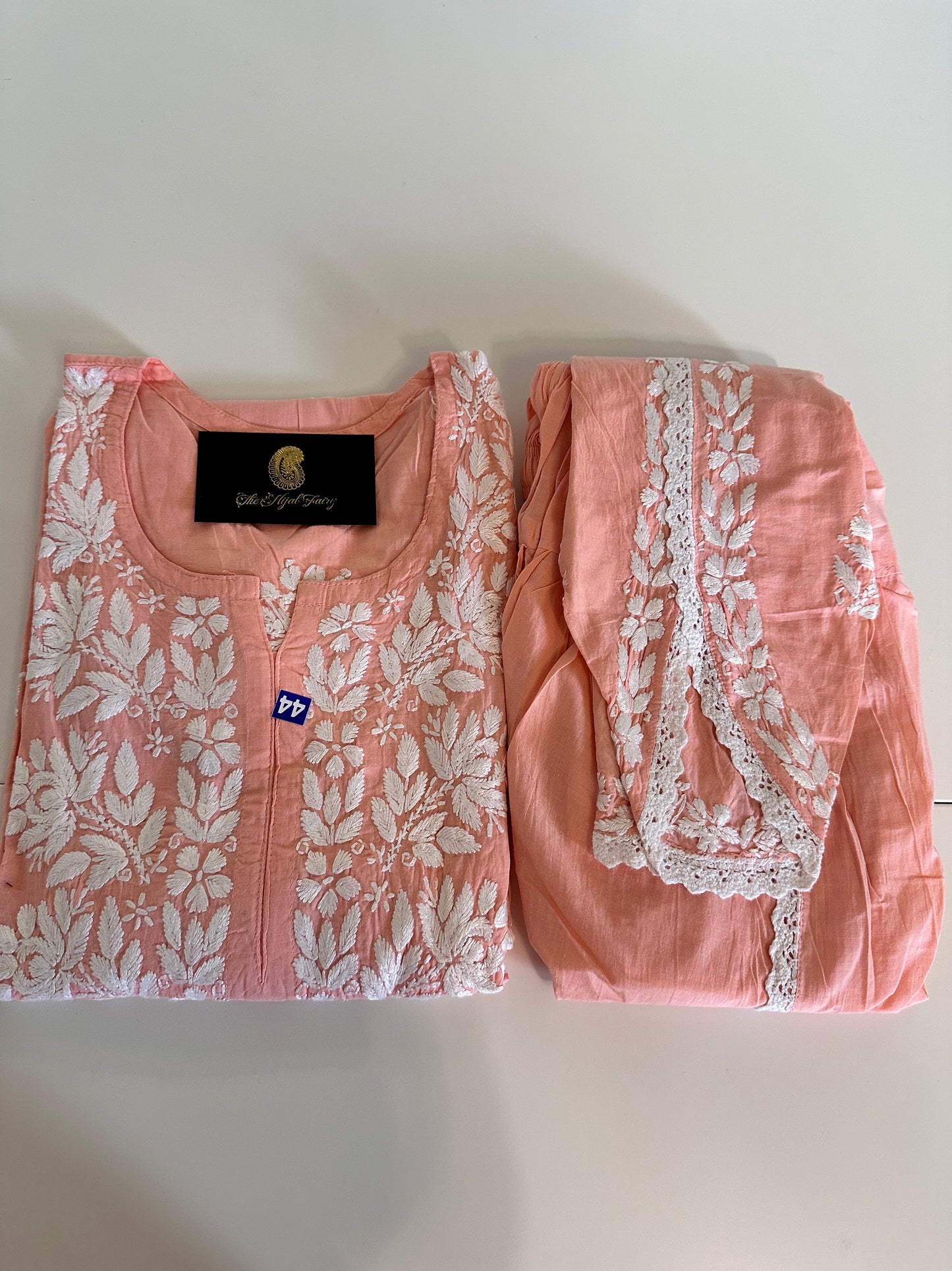 Peach - Cotton Dhoti Co-ord Set