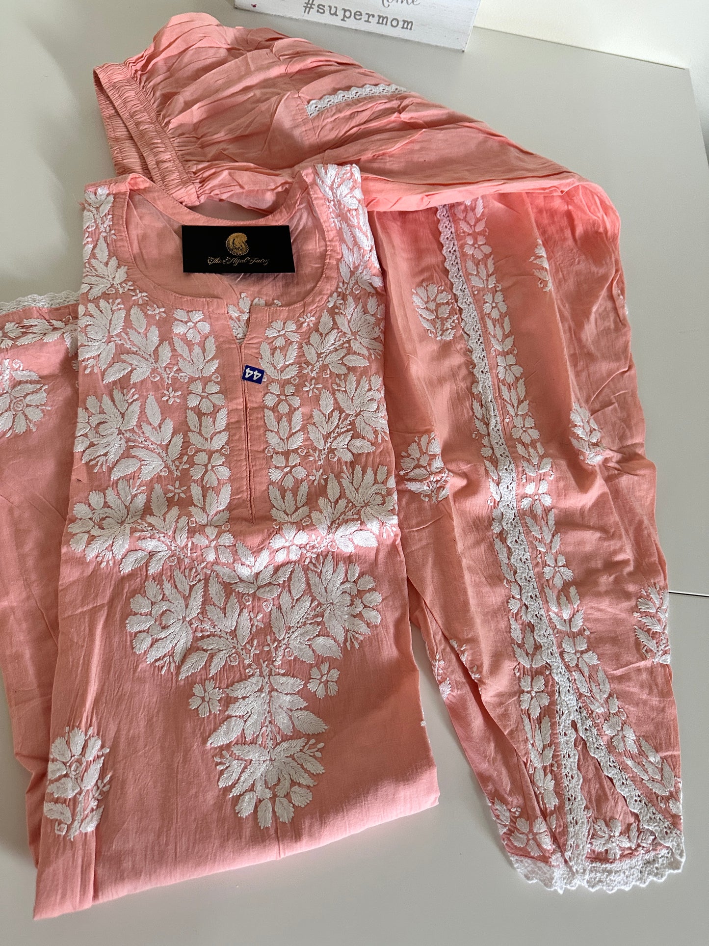 Peach - Cotton Dhoti Co-ord Set