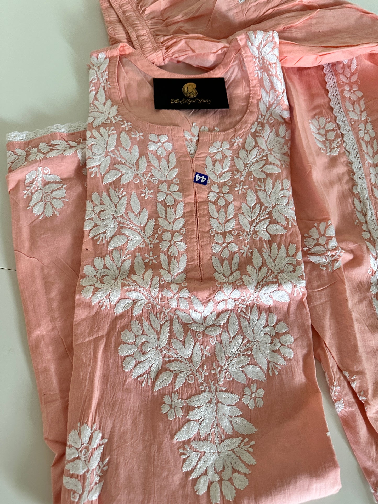 Peach - Cotton Dhoti Co-ord Set