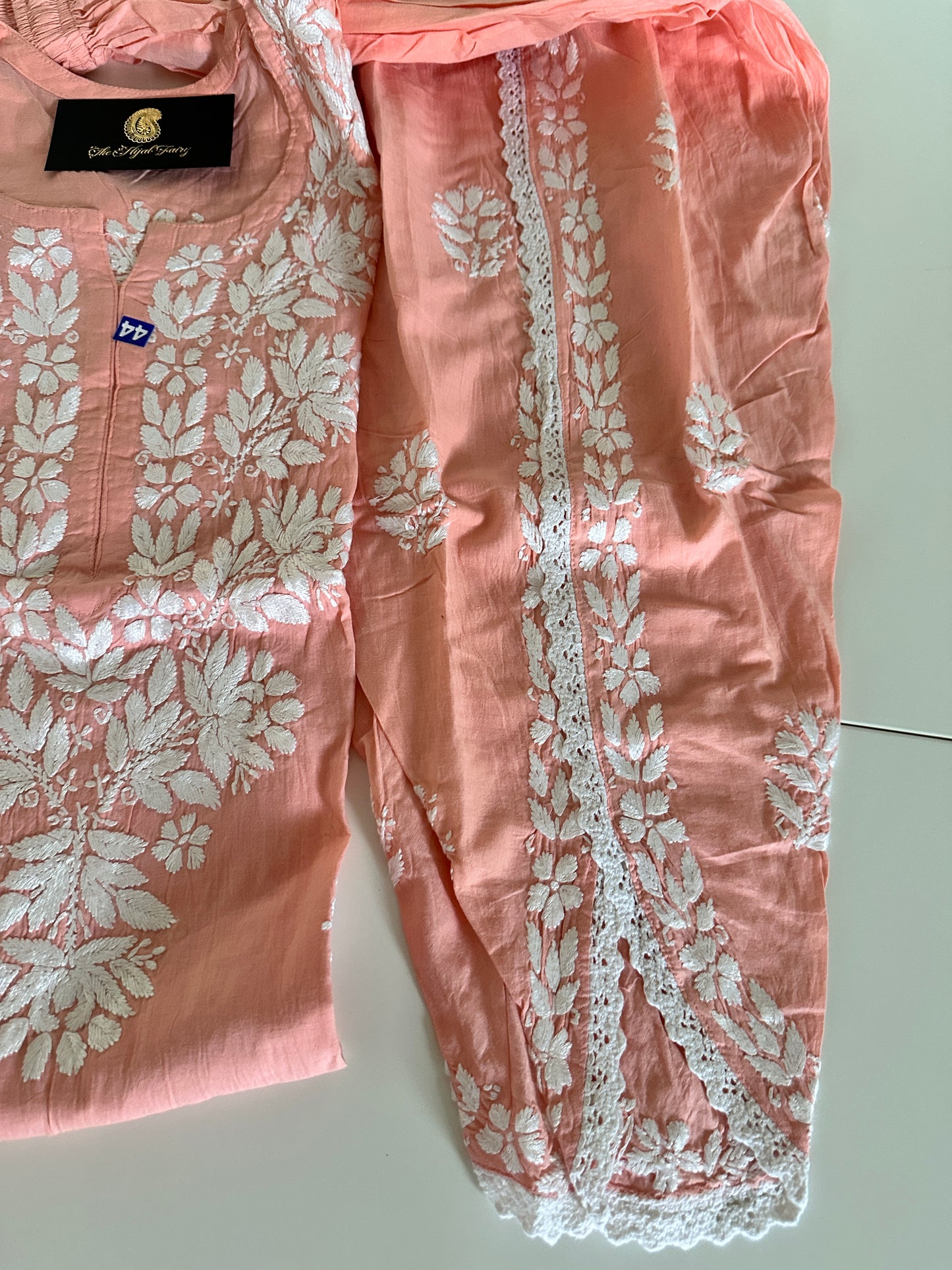 Peach - Cotton Dhoti Co-ord Set
