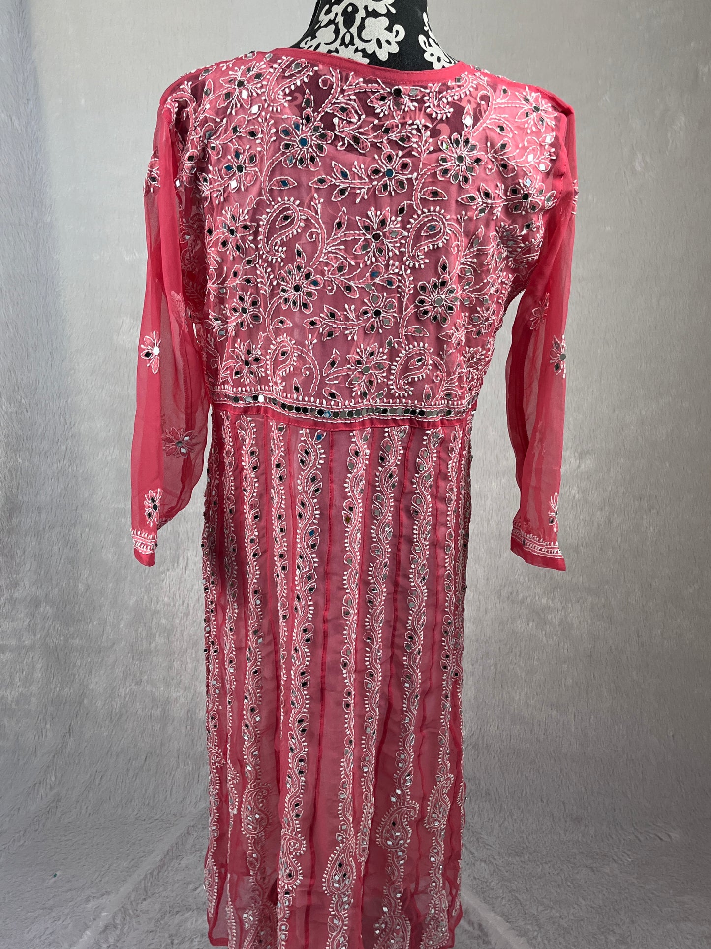 Gajari - Yoke Style Georgette Mirror Anarkali