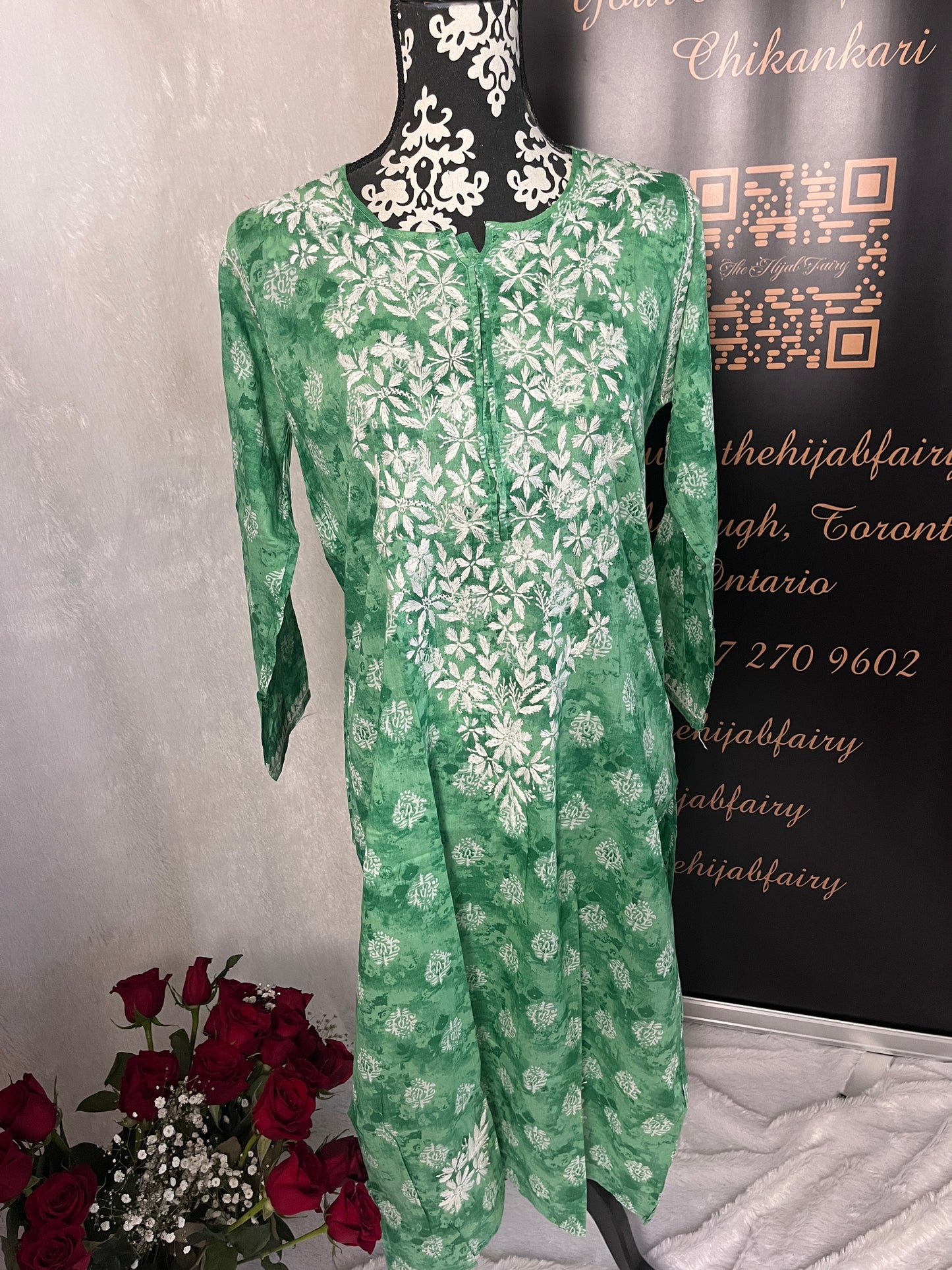 Vert - Kurti imprimé Mul - Style 1