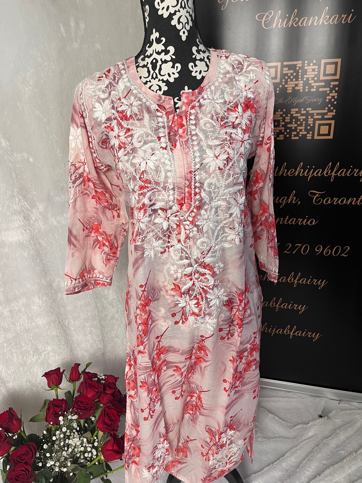 Rose - Kurti imprimé Mul - Style 3