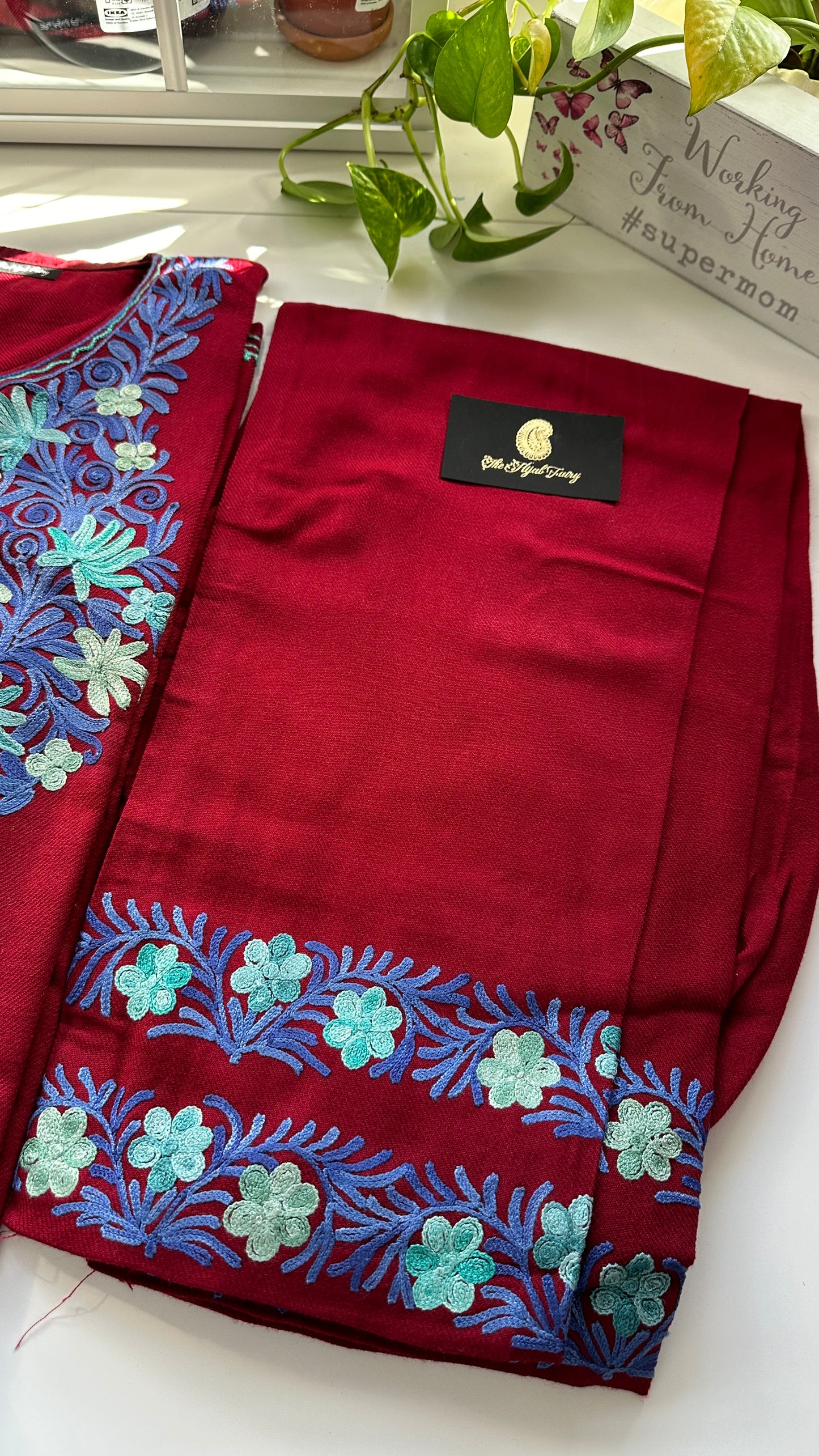 Pashmina Pheran with Pant - Maroon 2