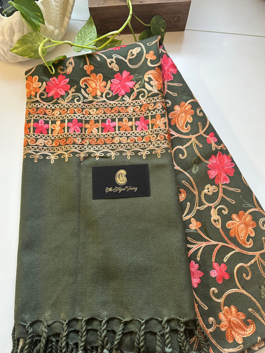 Mud Green - Pashmina Shawl