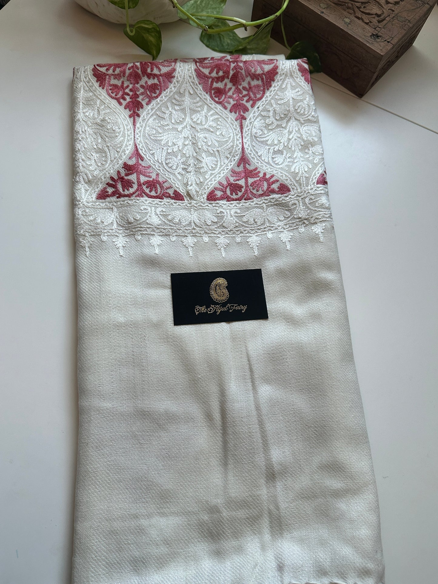 White 3 - Pashmina Shawl