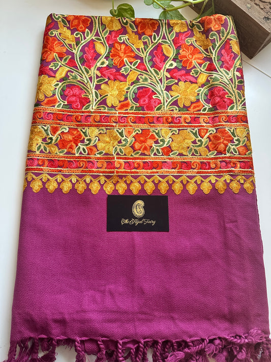 Purple - Jamawar Pashmina Shawl