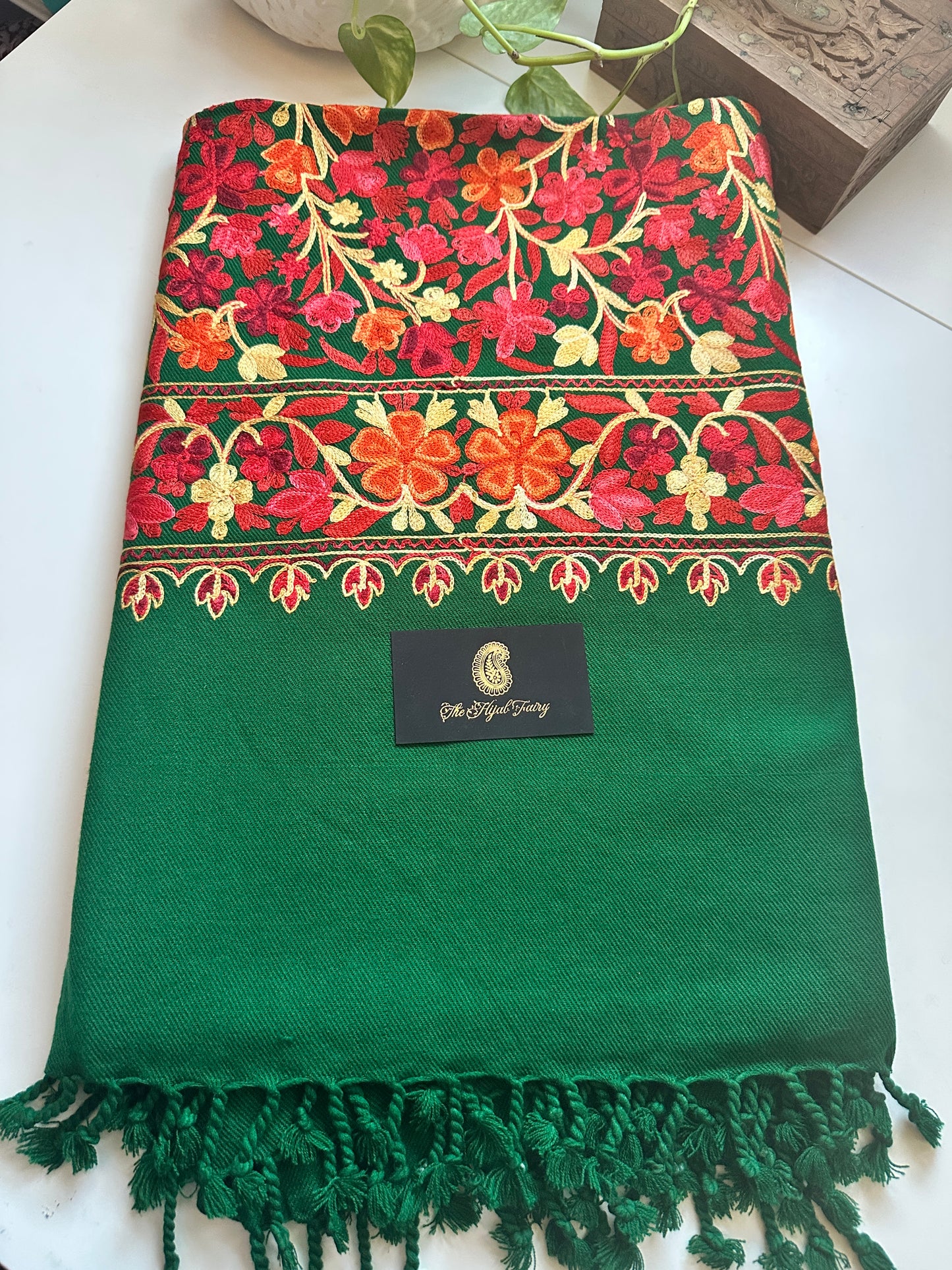 Green - Jamawar Pashmina Shawl