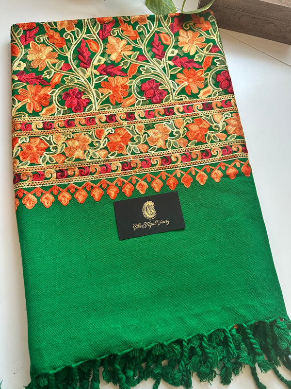 Green 1 - Jamawar Pashmina Shawl