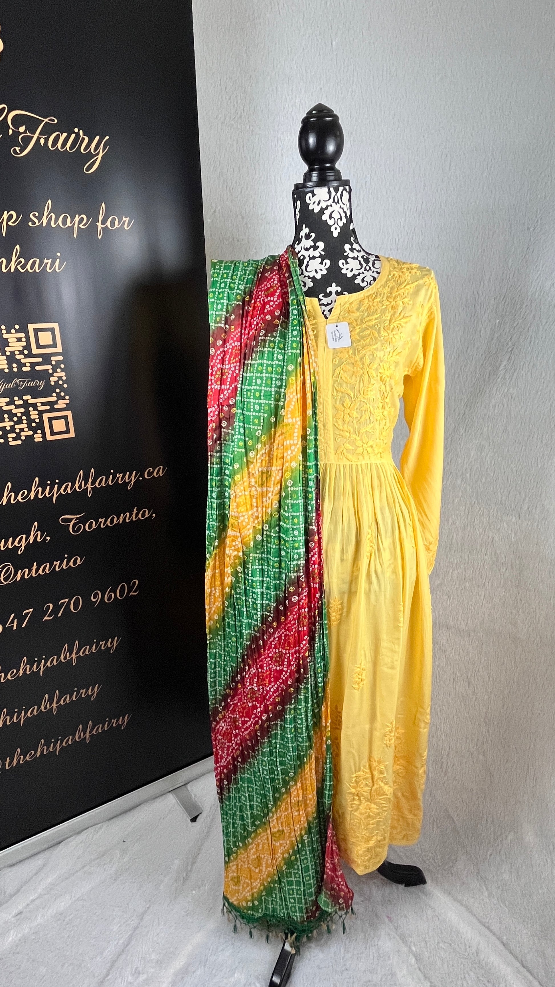 Yellow (Self) - Modal Frock - The Hijab Fairy