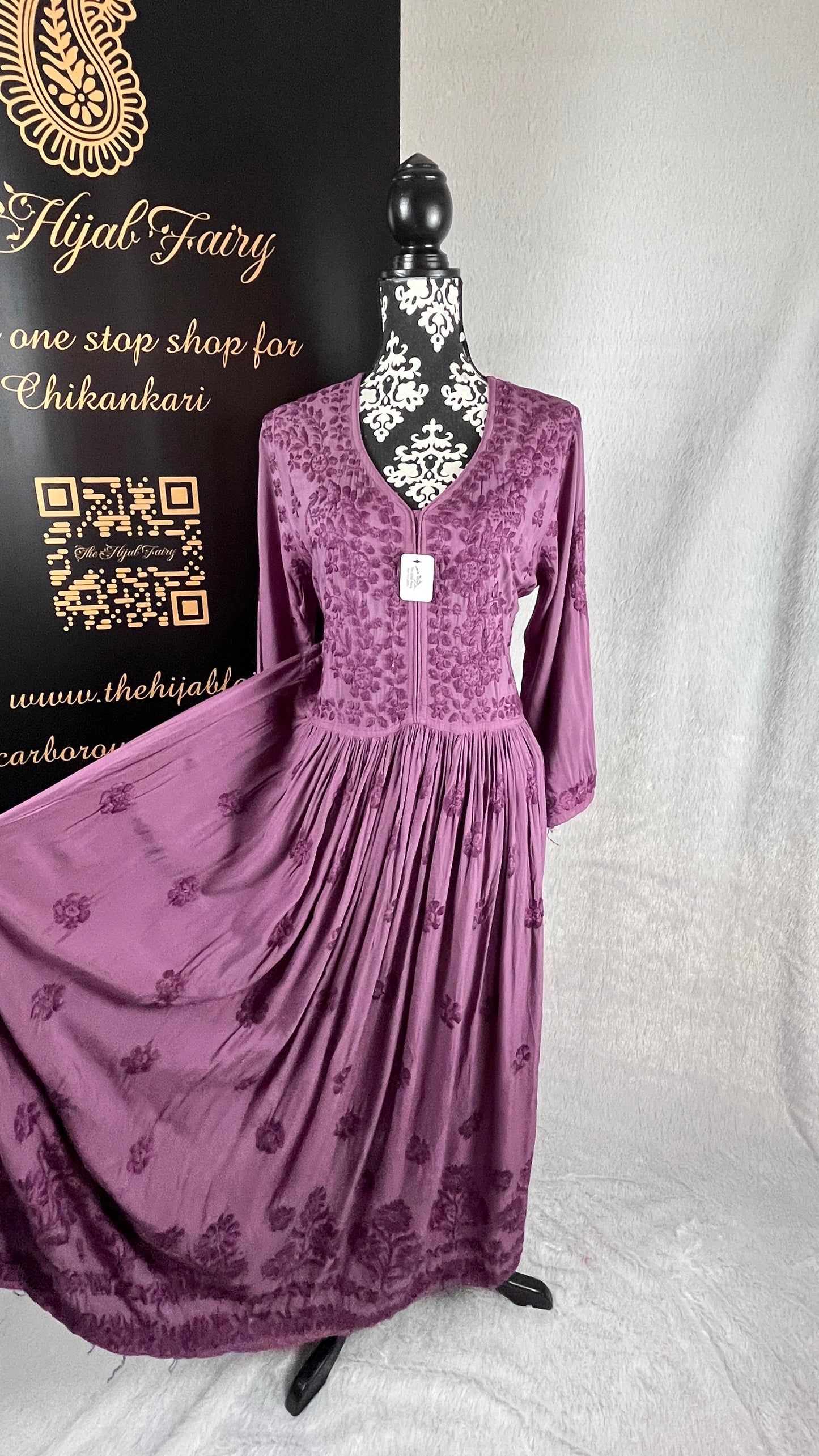 Dusty Lilac Self - Muslin Frock - The Hijab Fairy