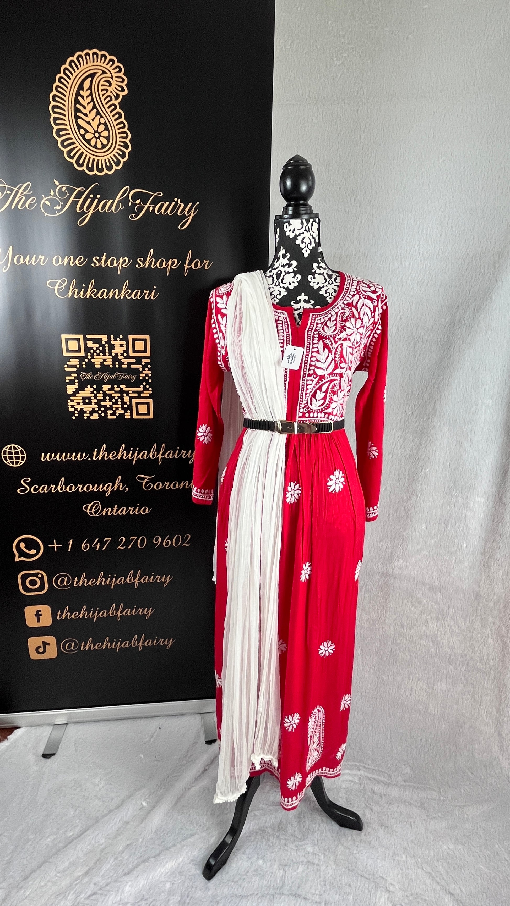 Red  - Modal Frock - The Hijab Fairy