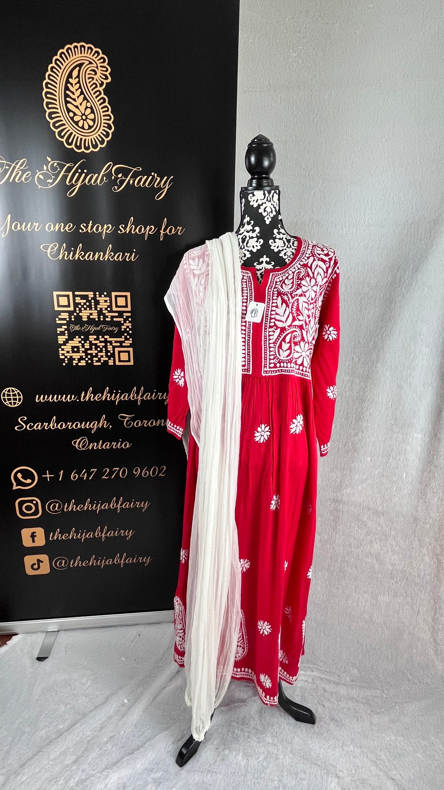 Red  - Modal Frock - The Hijab Fairy