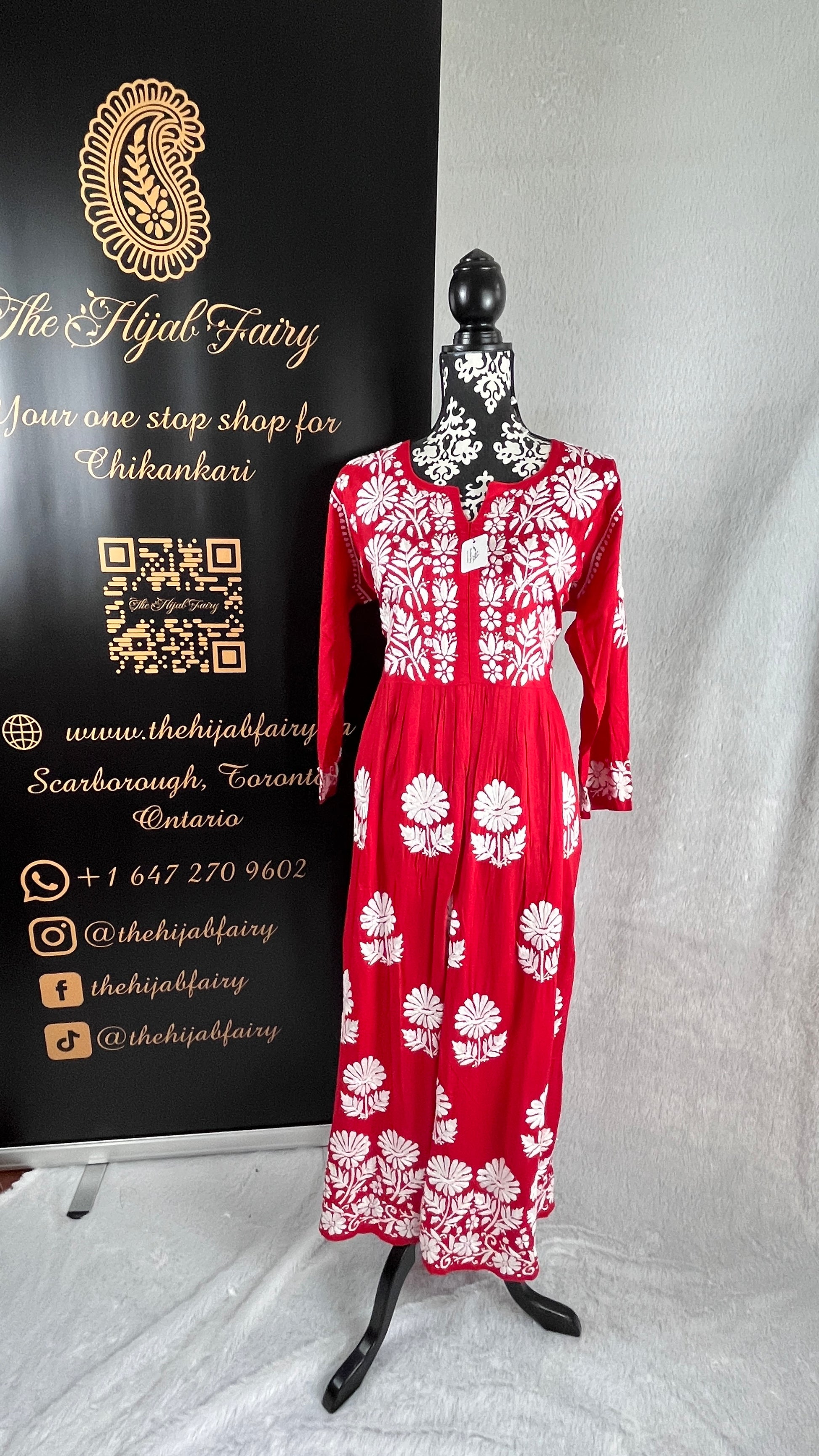 Red 1 - Modal Frock - The Hijab Fairy