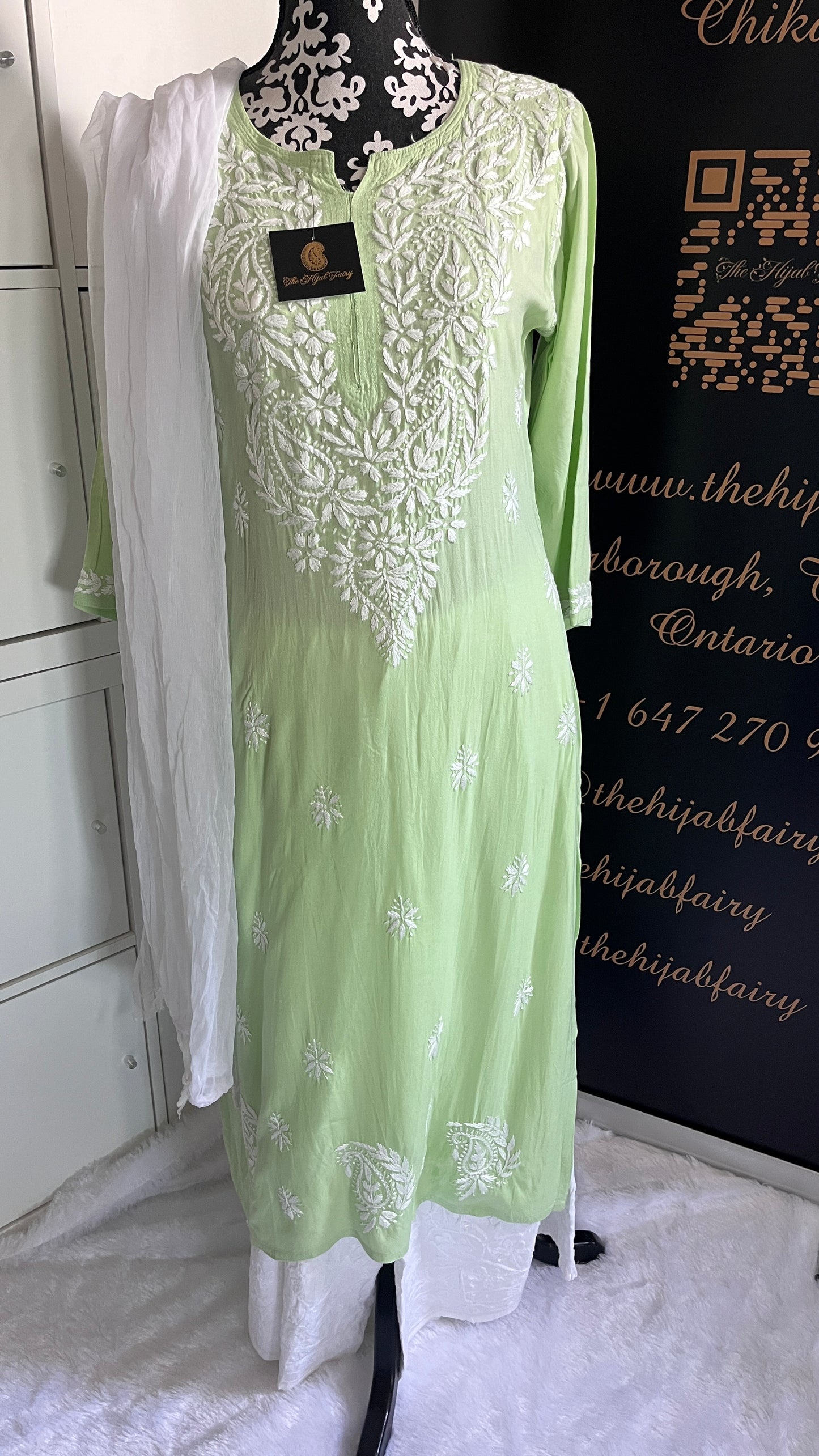 Lime Green - Modal Straight Long Kurta