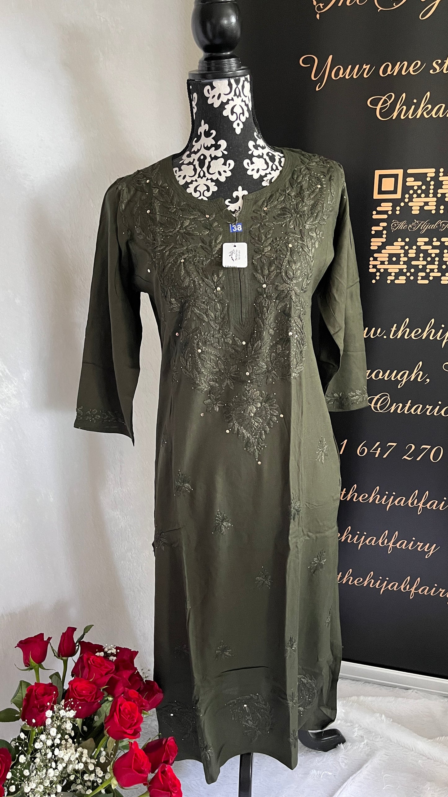 Vert 3- Mukaish Rayonne Kurta 