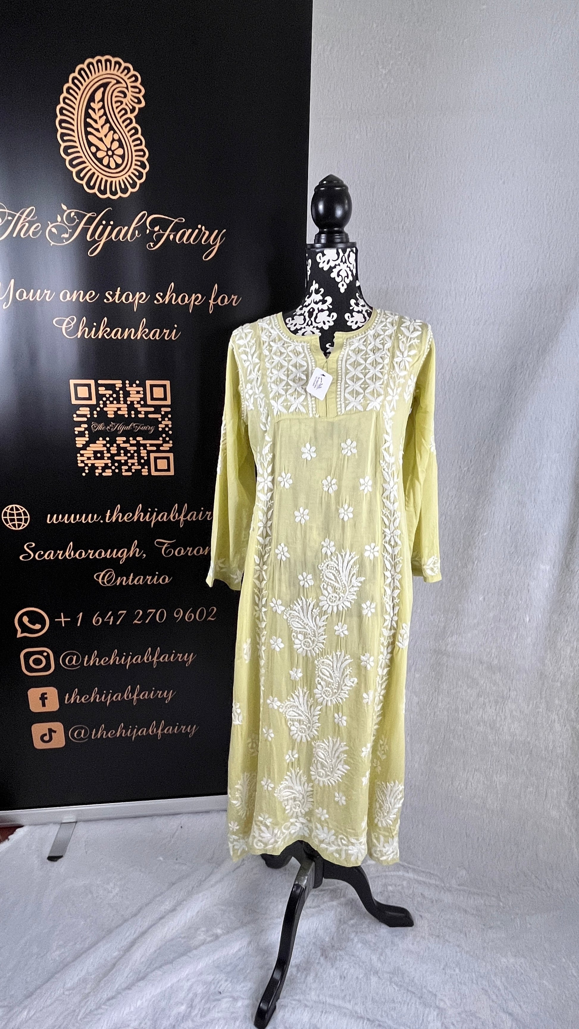 Green Indo-Western Frock Style Modal Kurta - The Hijab Fairy