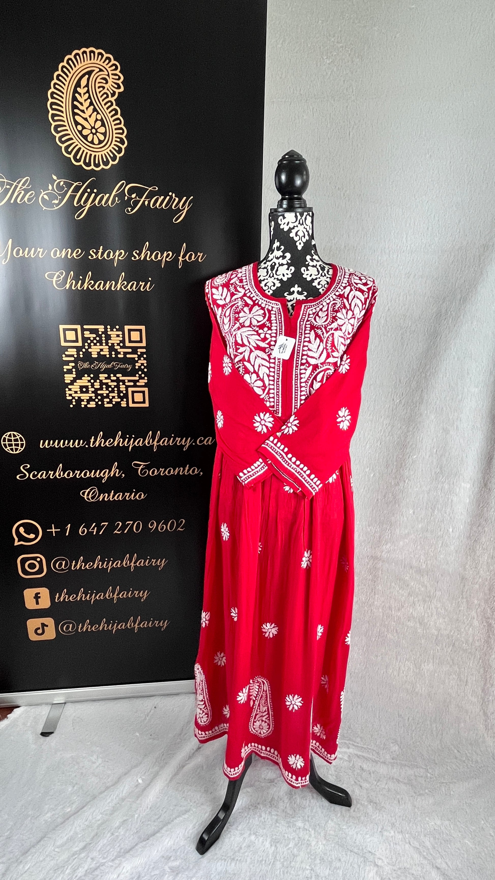 Red  - Modal Frock - The Hijab Fairy