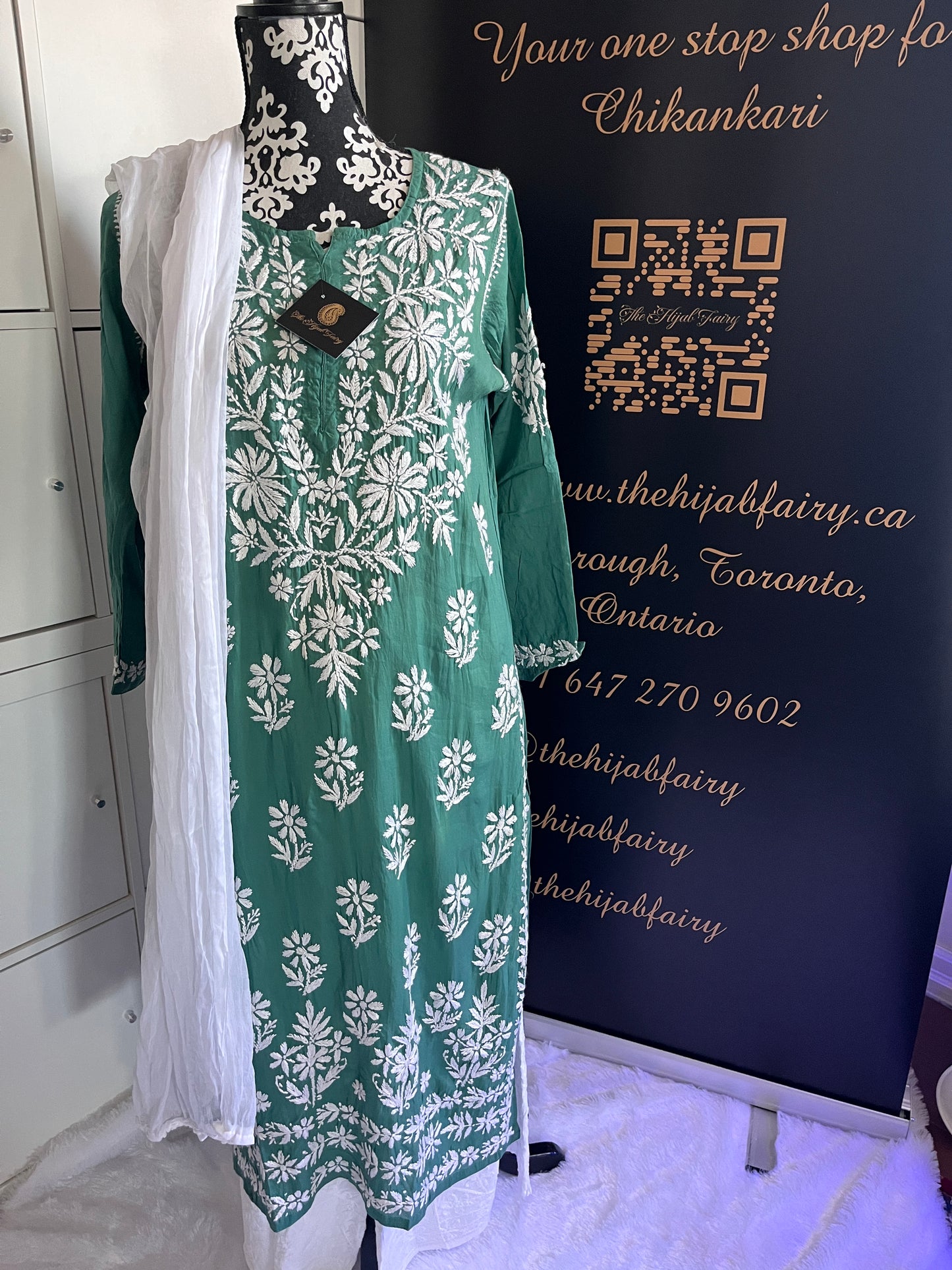 Jade Green - Modal Straight Long Kurta