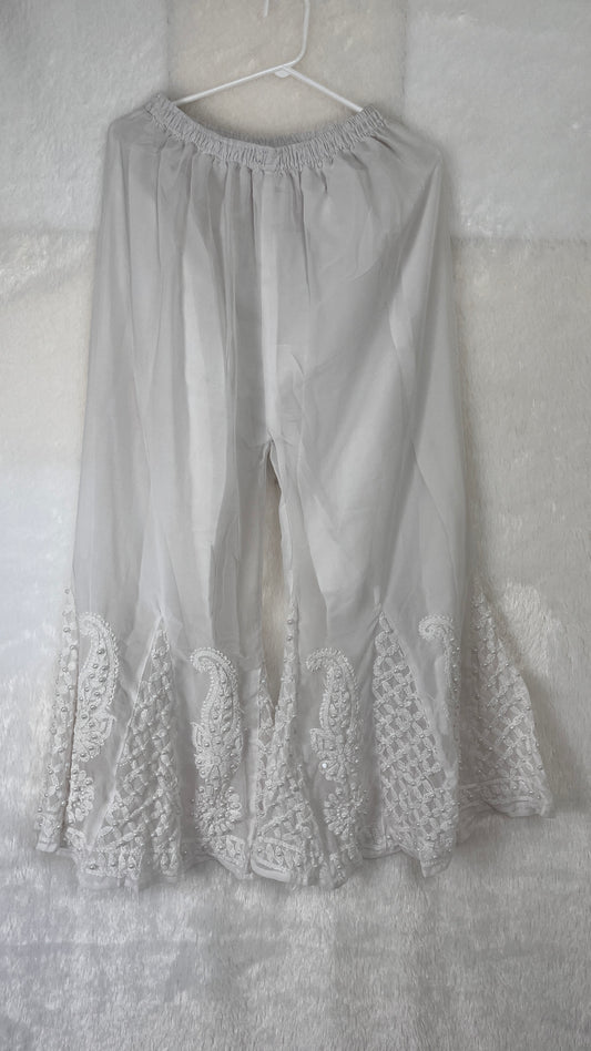 Chikankari Pearl Sharara