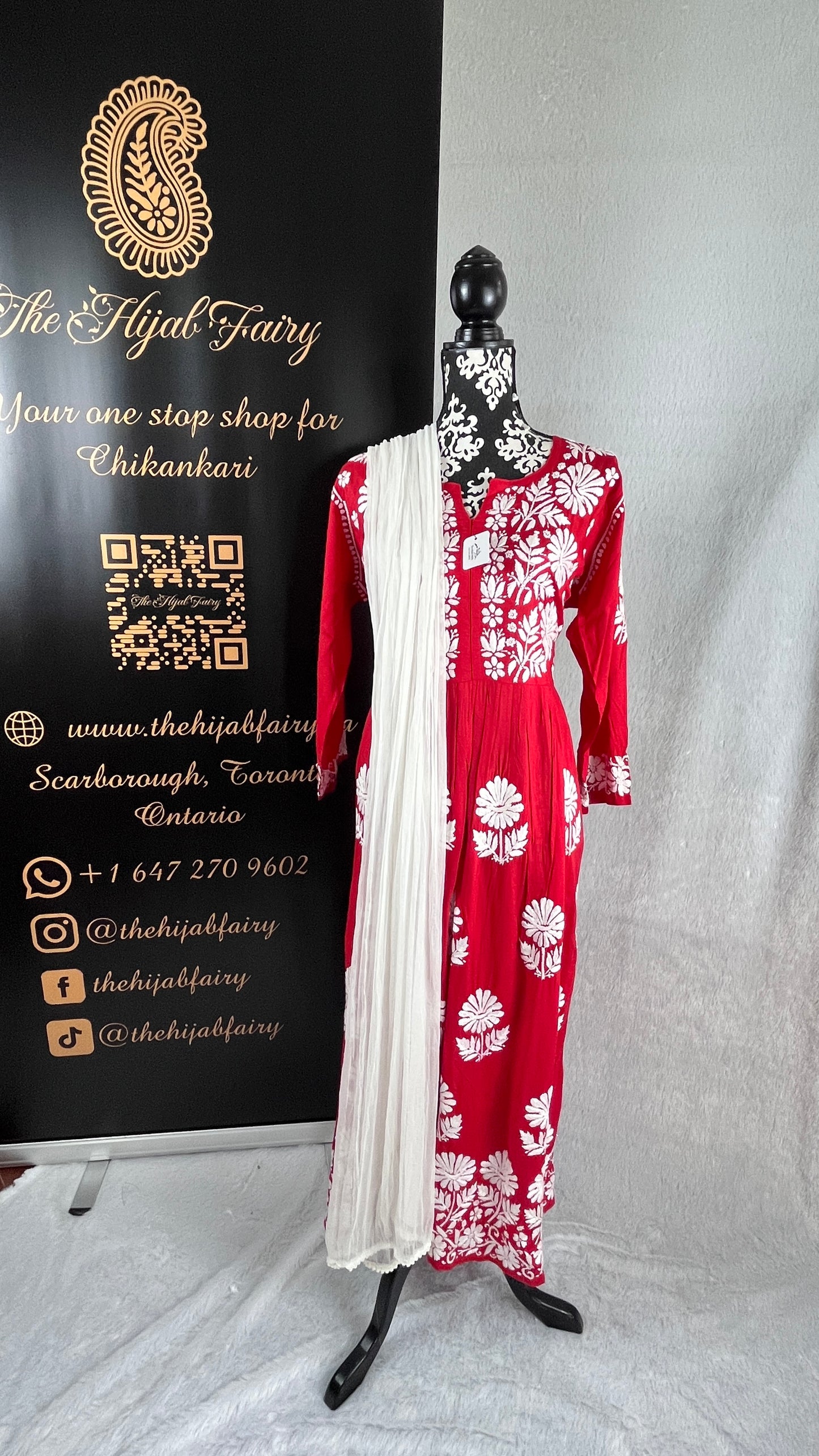 Red 1 - Modal Frock - The Hijab Fairy