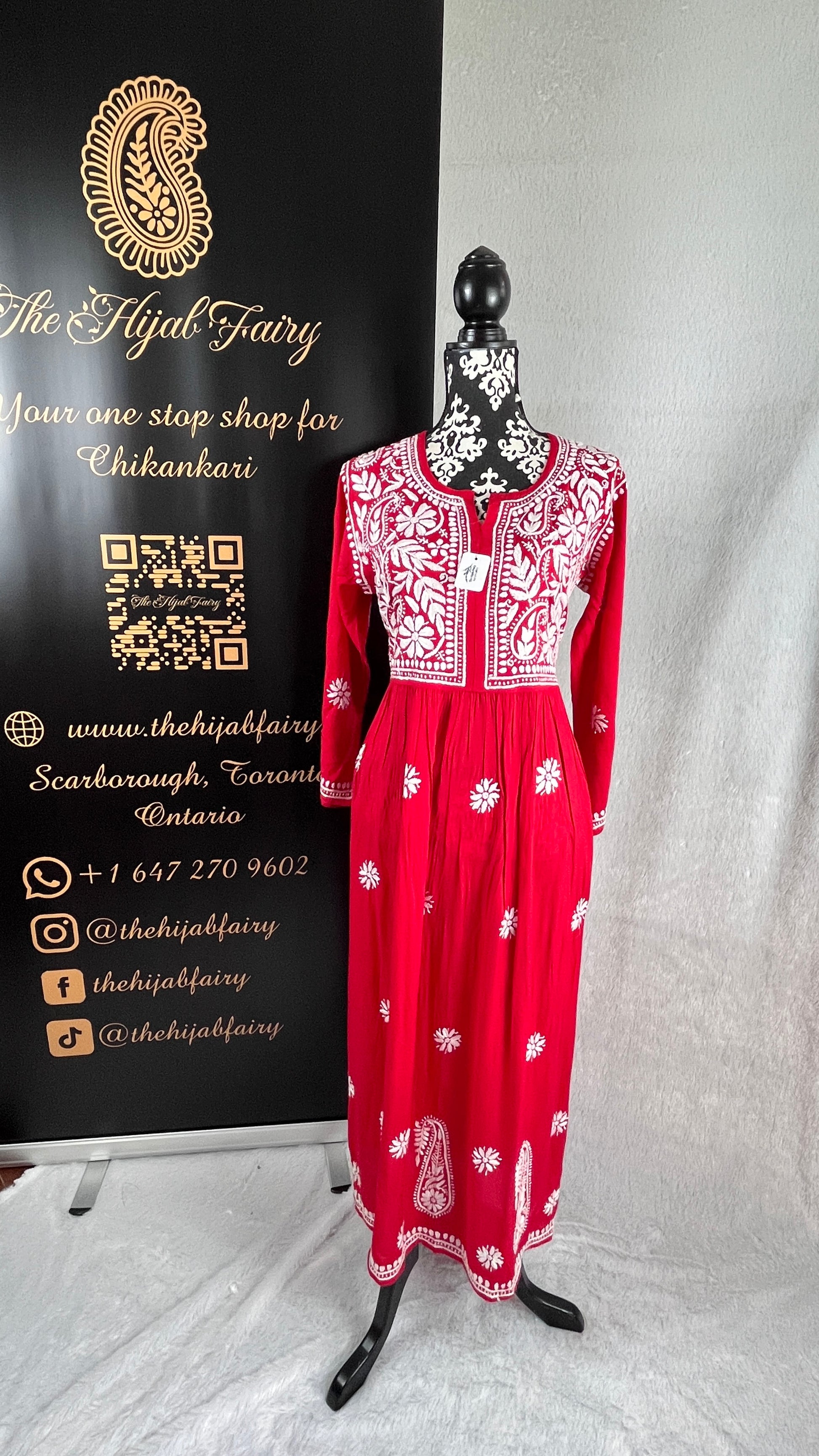 Red  - Modal Frock - The Hijab Fairy