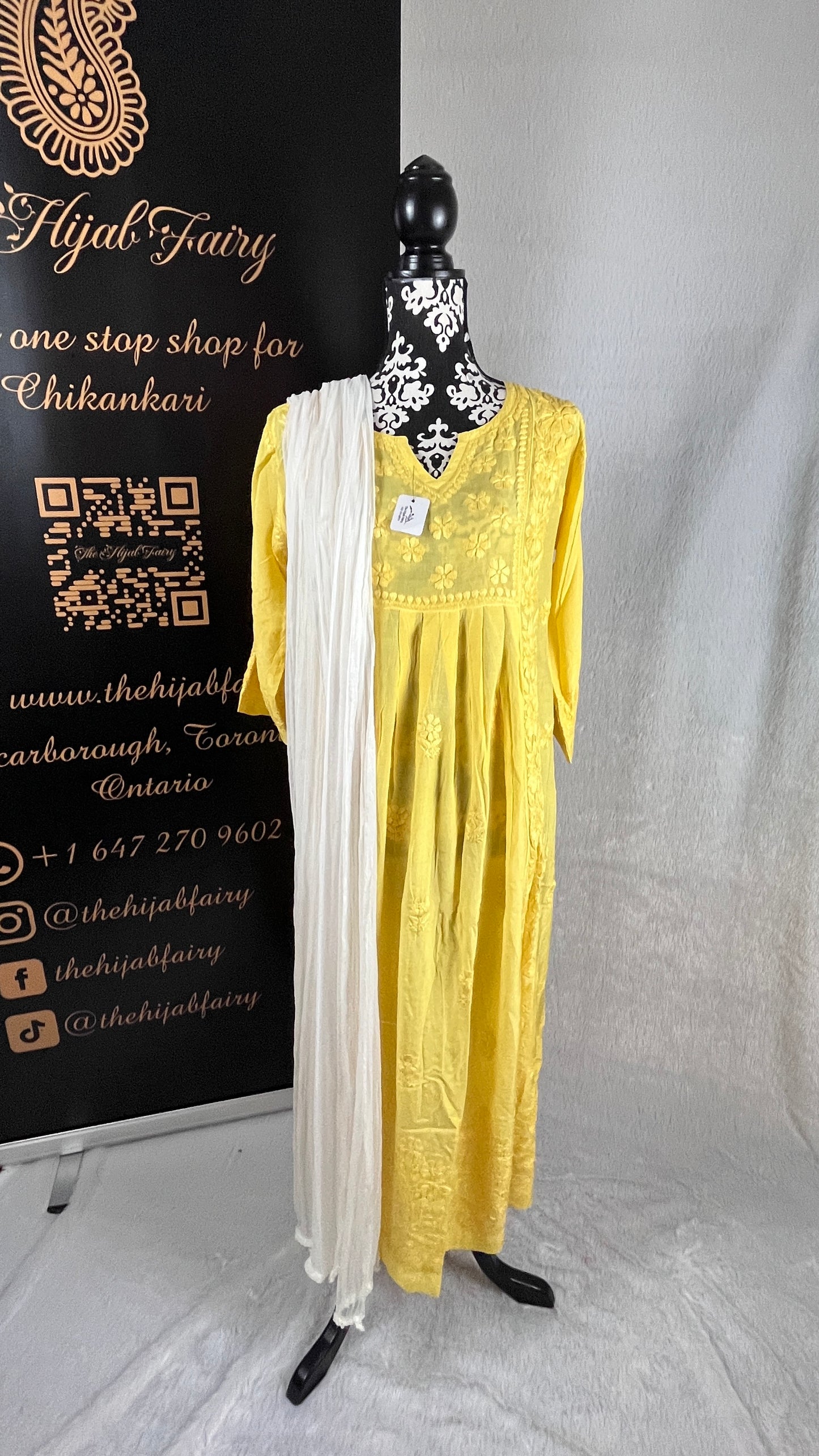 Yellow (Self) - Modal Frock - The Hijab Fairy