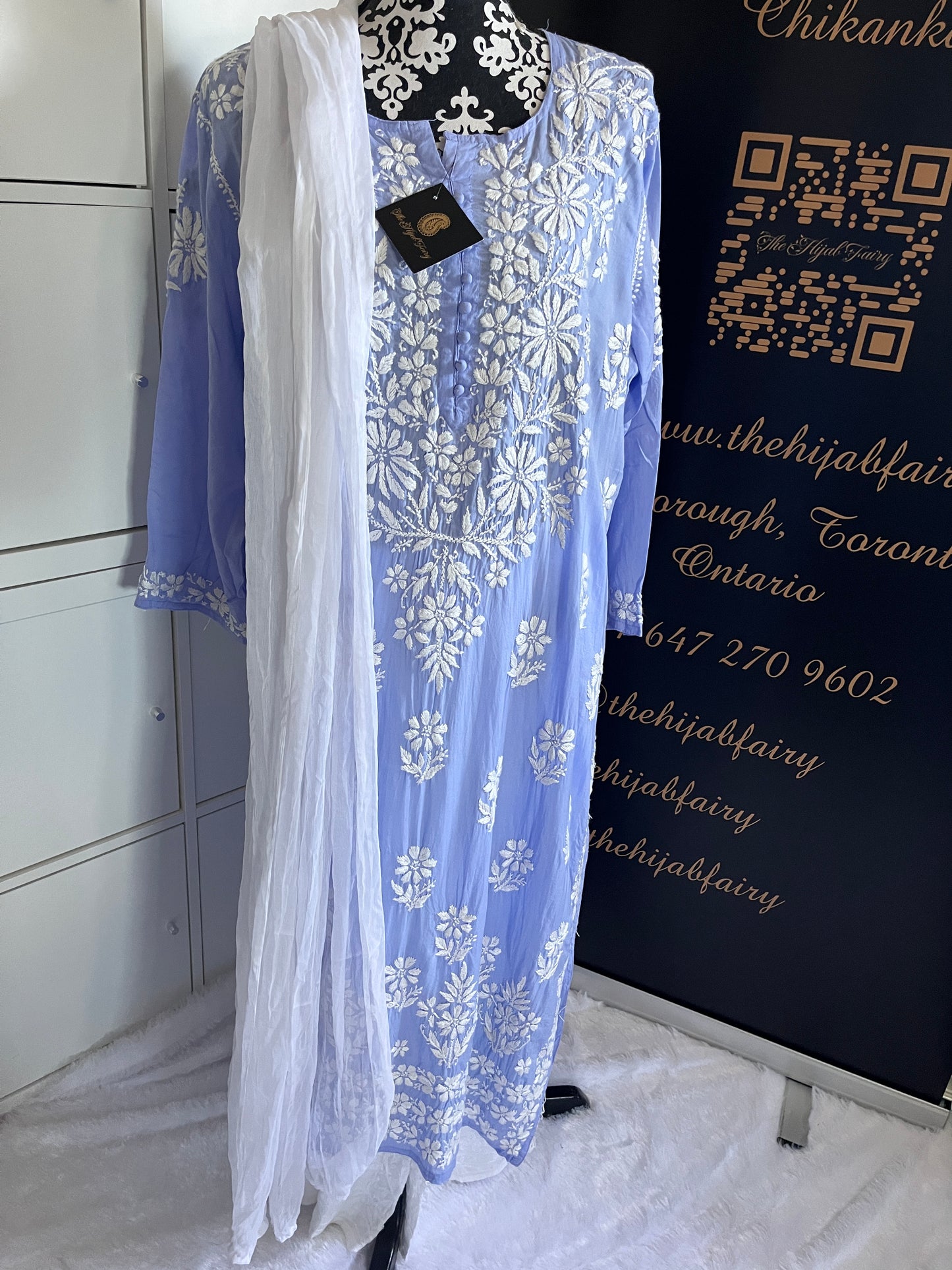 Lilas 1 - Kurta long et droit en modal