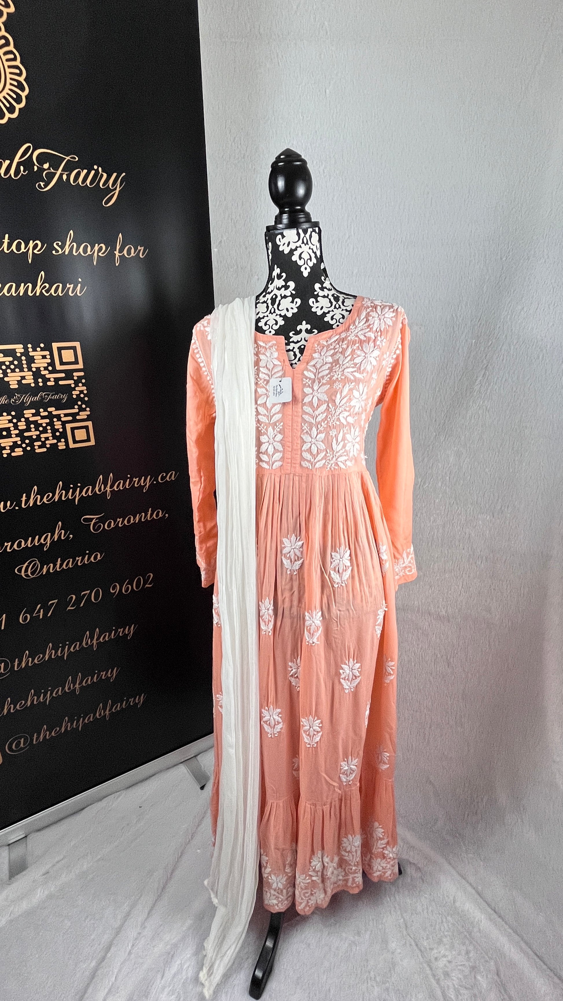 Peach - Modal Layer Gown - The Hijab Fairy