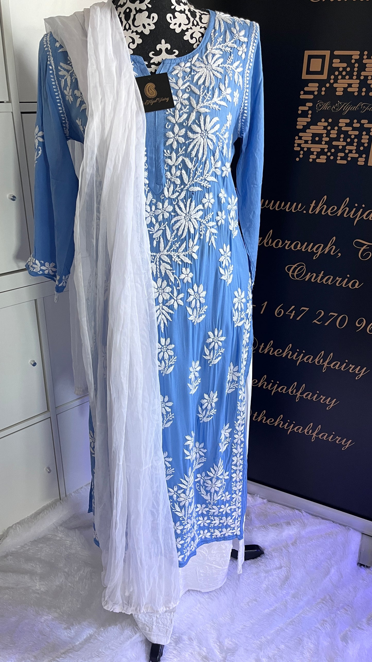 Cornflower Blue - Modal Straight Kurta