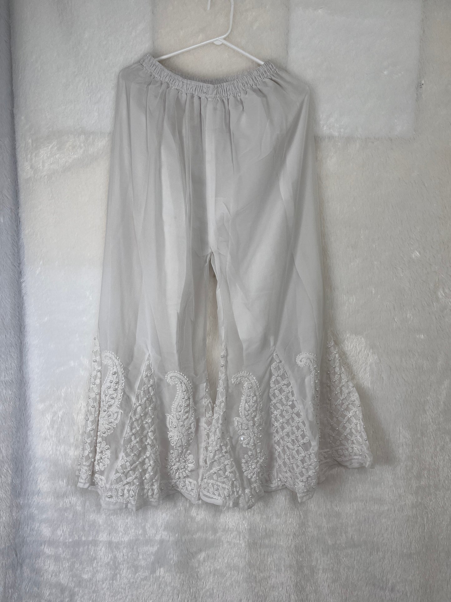 Chikankari Pearl Sharara