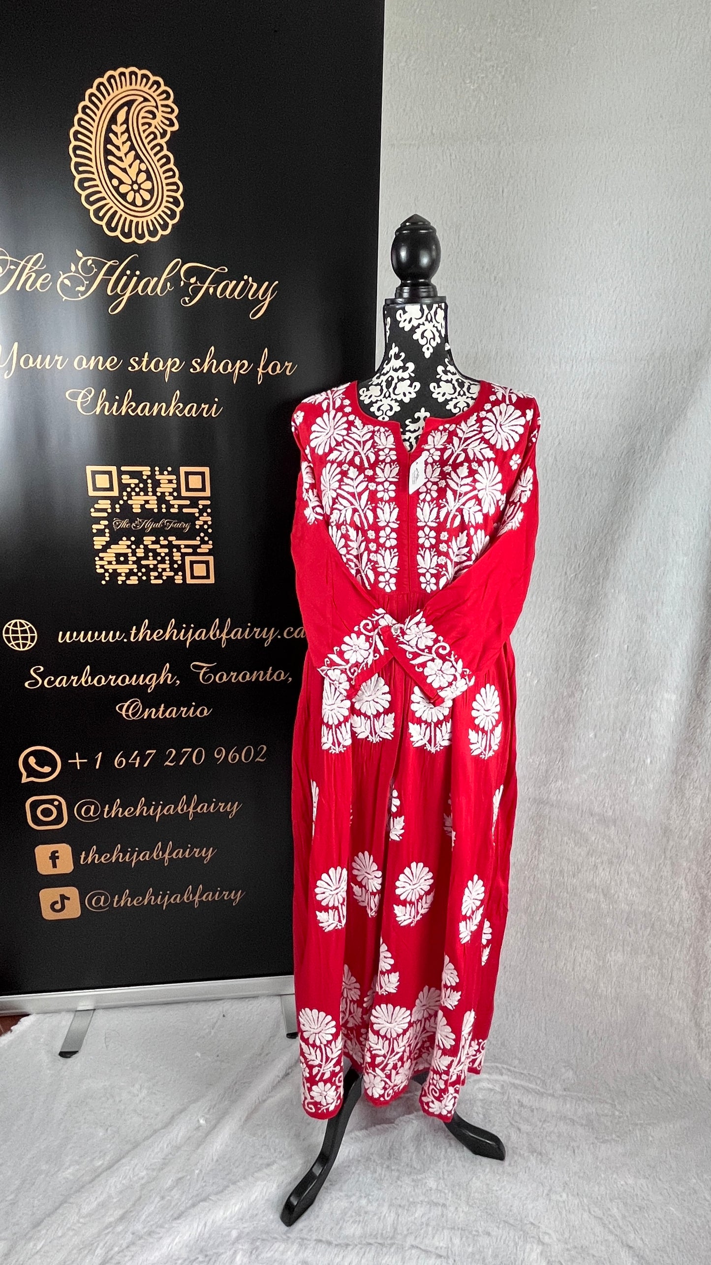 Red 1 - Modal Frock - The Hijab Fairy